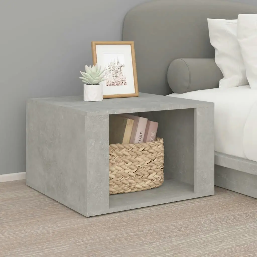 Bedside Table Concrete Grey 57x55x36 cm Engineered Wood 816556