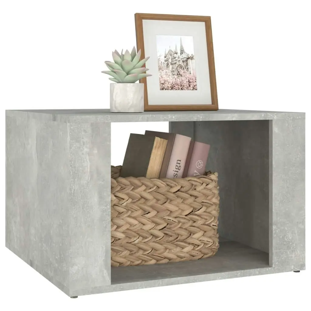 Bedside Table Concrete Grey 57x55x36 cm Engineered Wood 816556