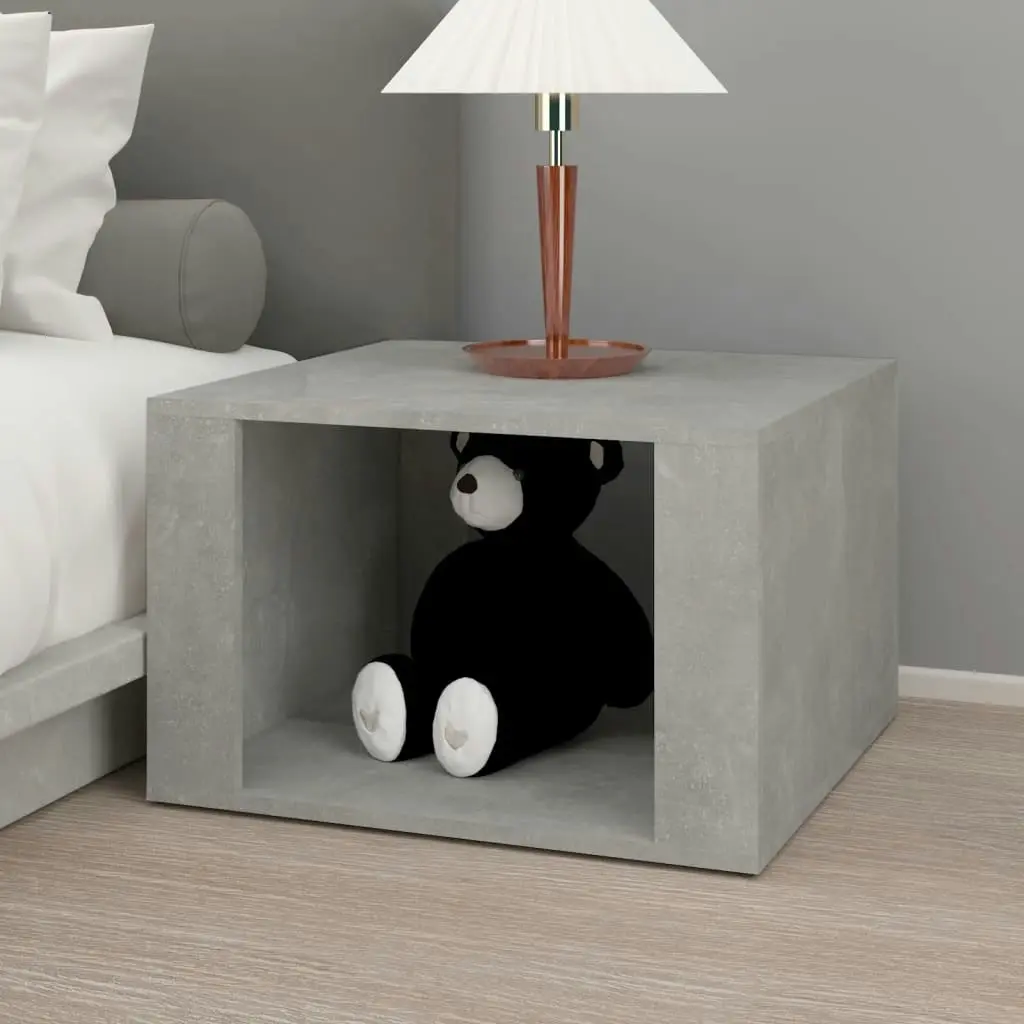 Bedside Table Concrete Grey 57x55x36 cm Engineered Wood 816556