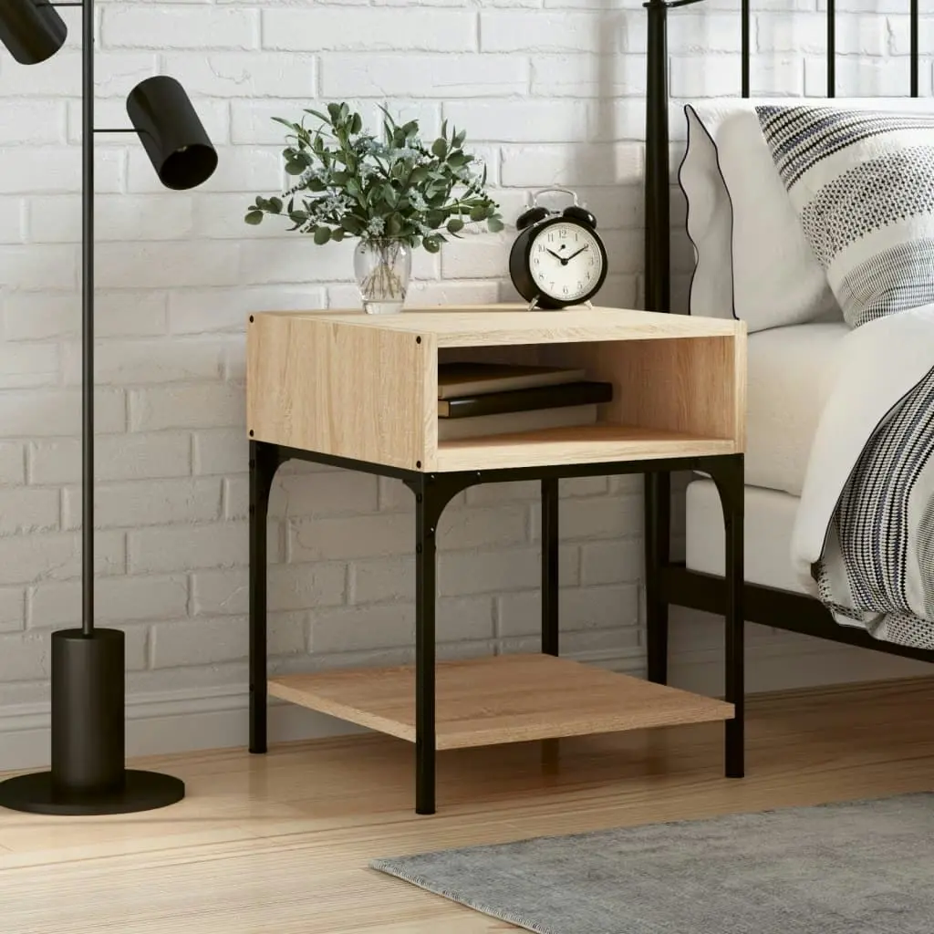 Bedside Table Sonoma Oak 40x41x50 cm Engineered Wood 825875