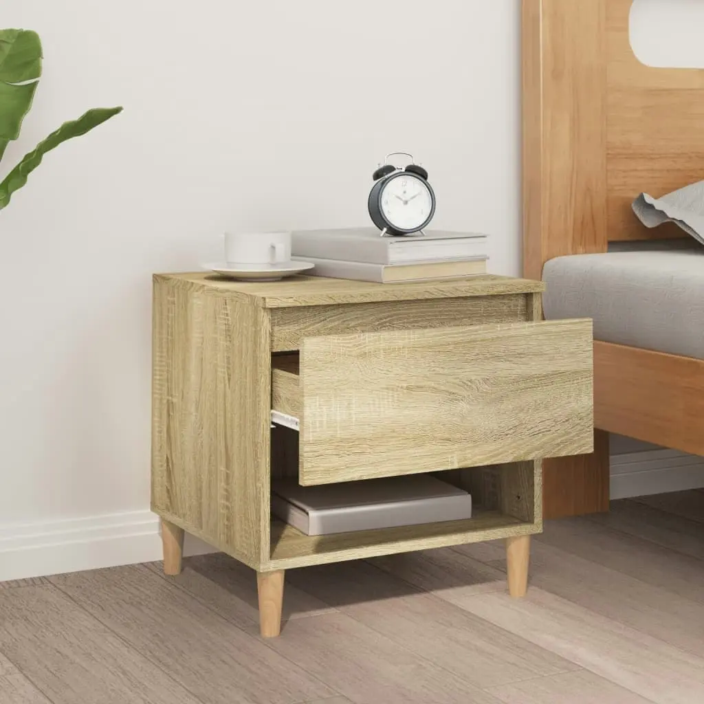 Bedside Table Sonoma Oak 50x46x50 cm Engineered Wood 819538