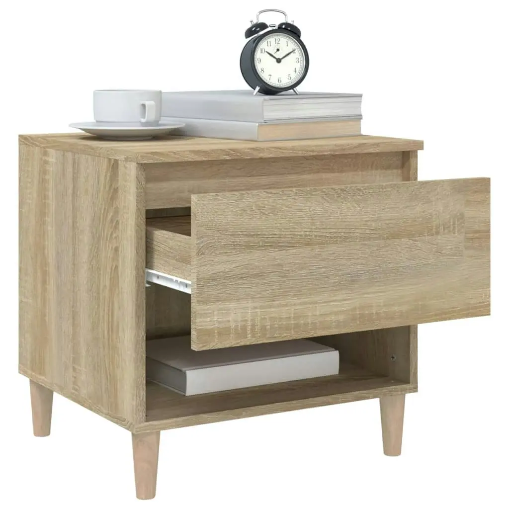 Bedside Table Sonoma Oak 50x46x50 cm Engineered Wood 819538