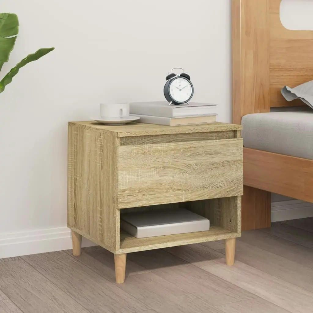 Bedside Table Sonoma Oak 50x46x50 cm Engineered Wood 819538