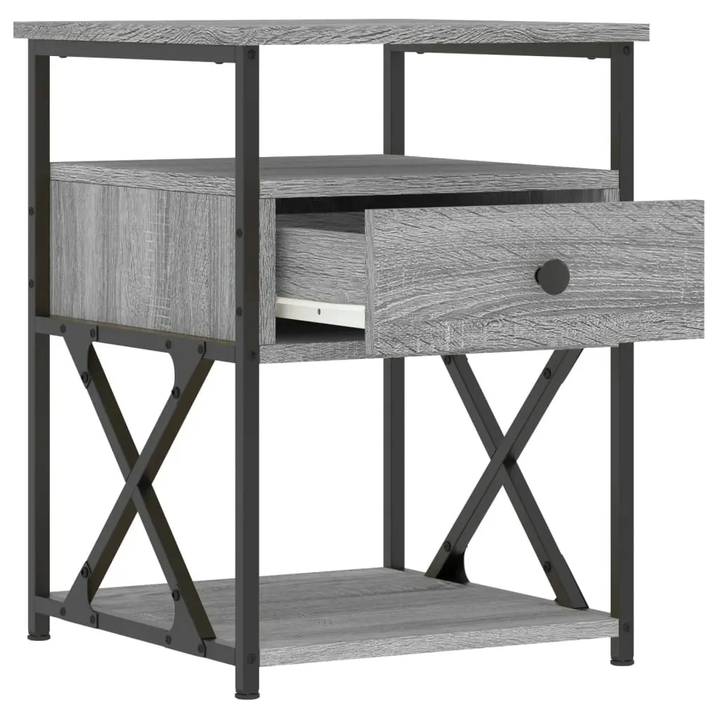 Bedside Cabinets 2 pcs Grey Sonoma 40x42x55 cm Engineered Wood 826080