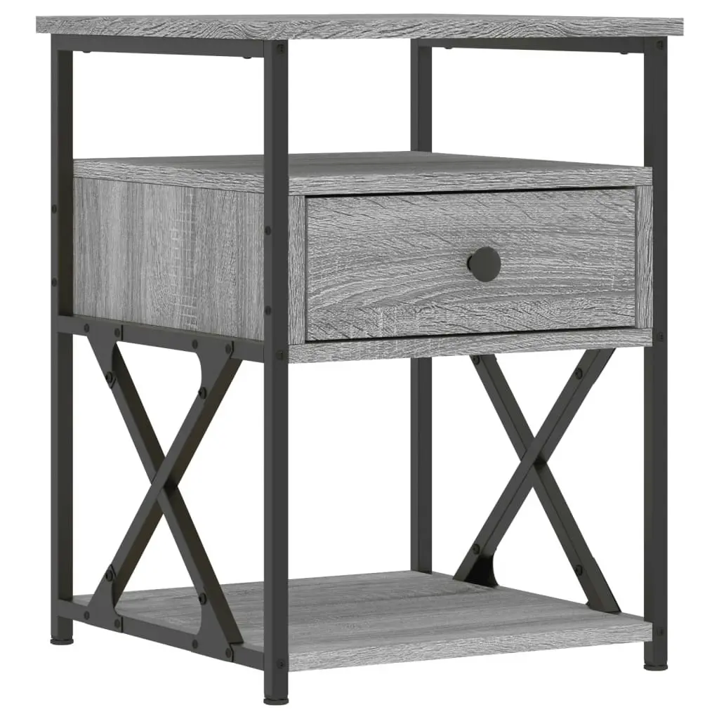 Bedside Cabinets 2 pcs Grey Sonoma 40x42x55 cm Engineered Wood 826080