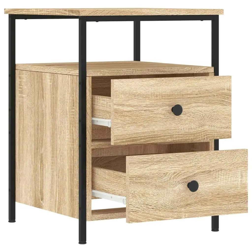 Bedside Cabinets 2 pcs Sonoma Oak 44x45x60 cm Engineered Wood 826006