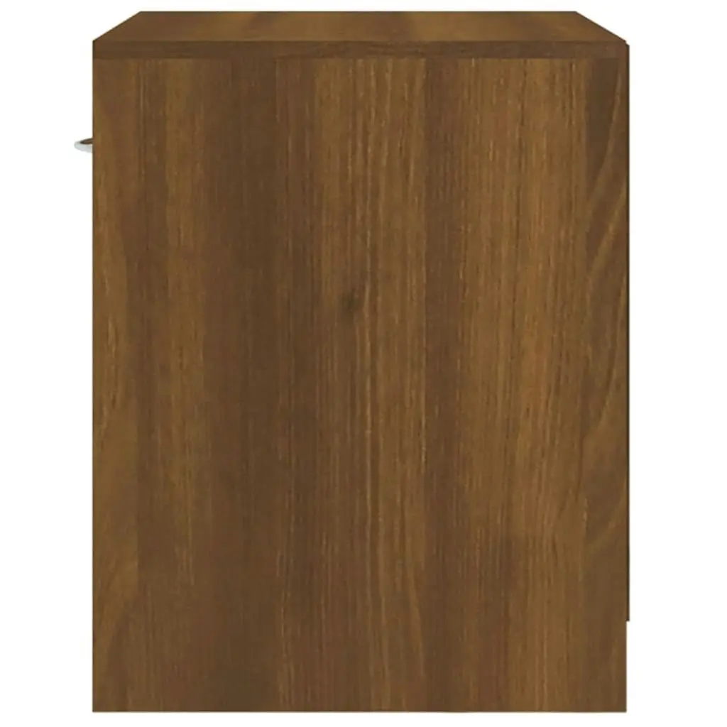 Bedside Cabinets 2 pcs with Drawer Brown Oak 342588