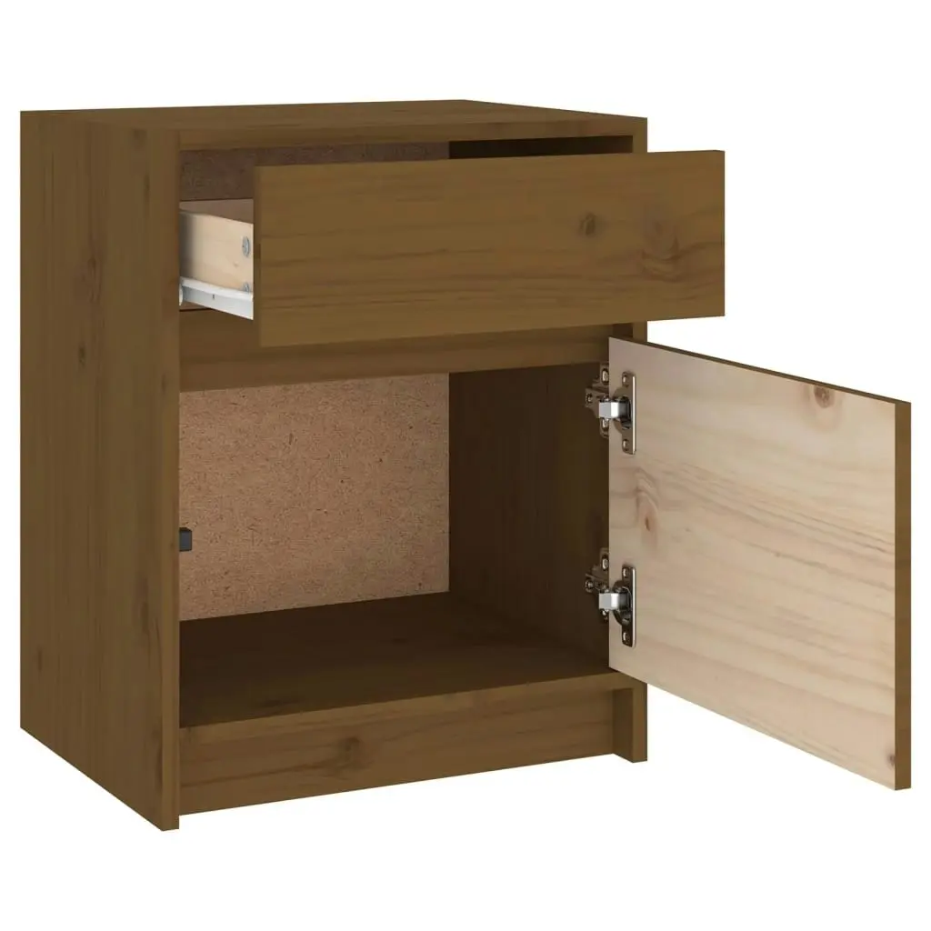 Bedside Cabinets 2 pcs Honey Brown 40x31x50 cm Solid Pinewood 808130