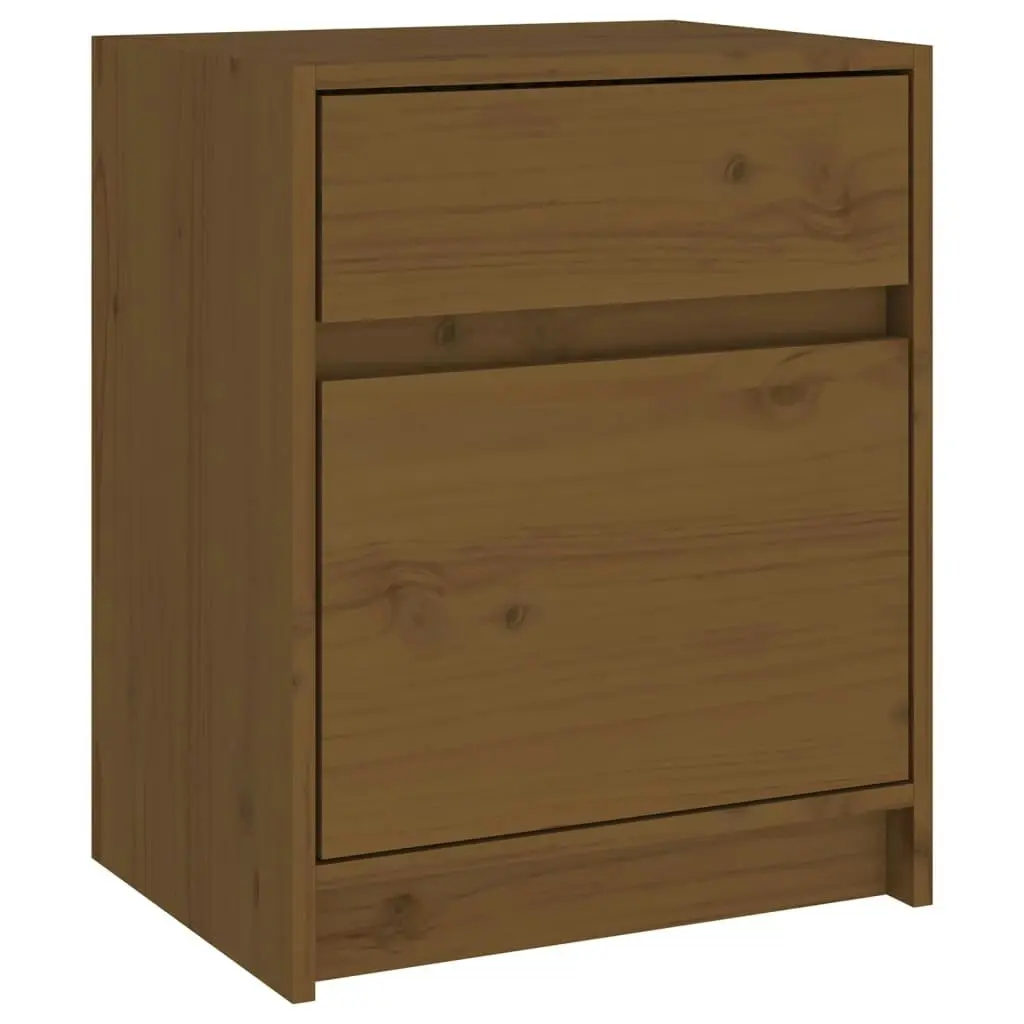 Bedside Cabinets 2 pcs Honey Brown 40x31x50 cm Solid Pinewood 808130