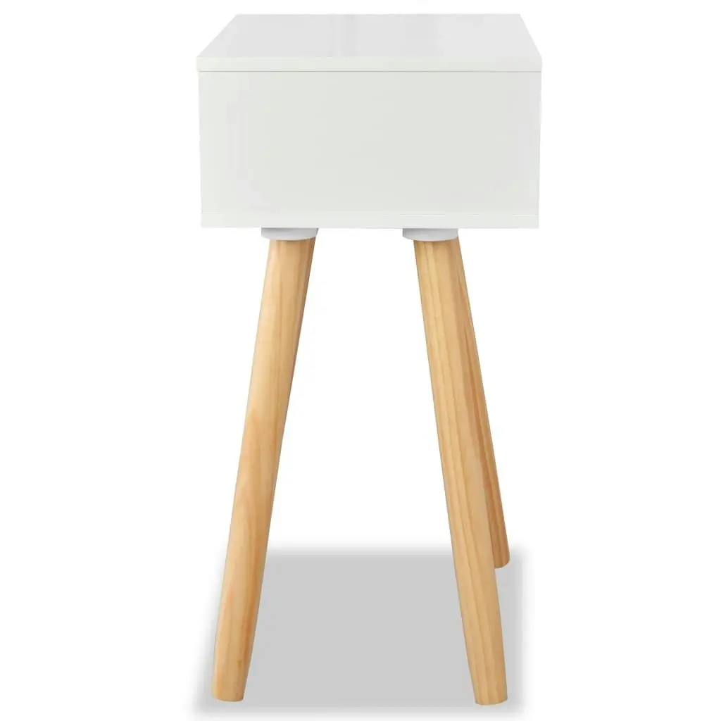 Bedside Tables 2 pcs Solid Pinewood 40x30x61 cm White 244740