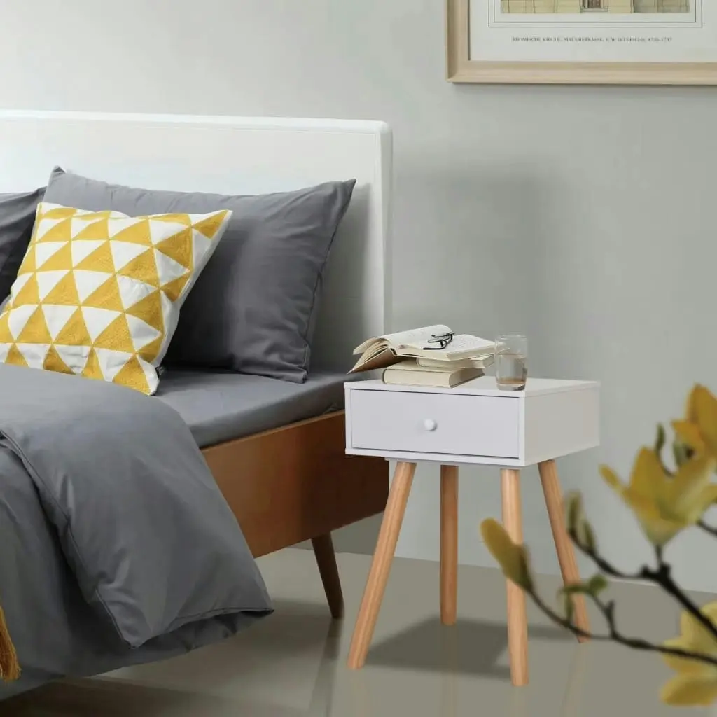 Bedside Tables 2 pcs Solid Pinewood 40x30x61 cm White 244740