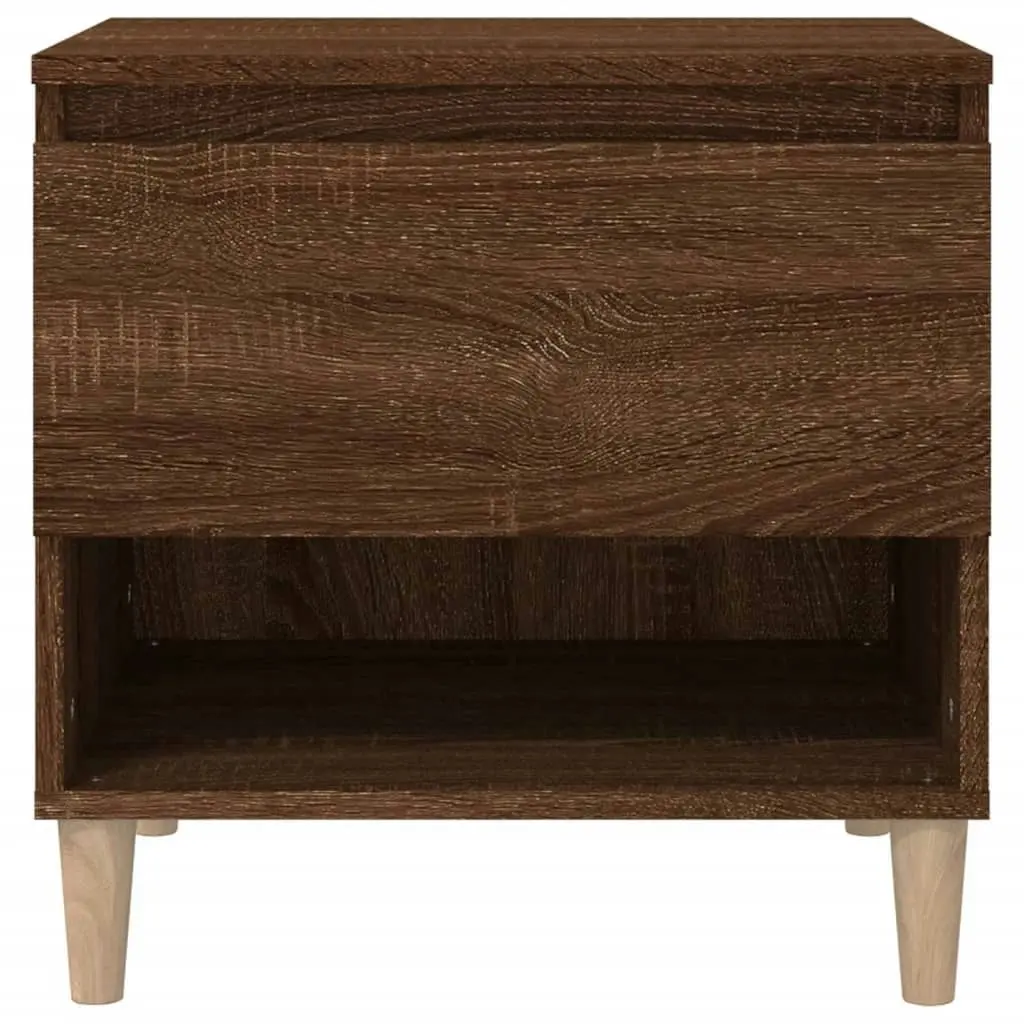 Bedside Table Brown Oak 50x46x50 cm Engineered Wood 819546