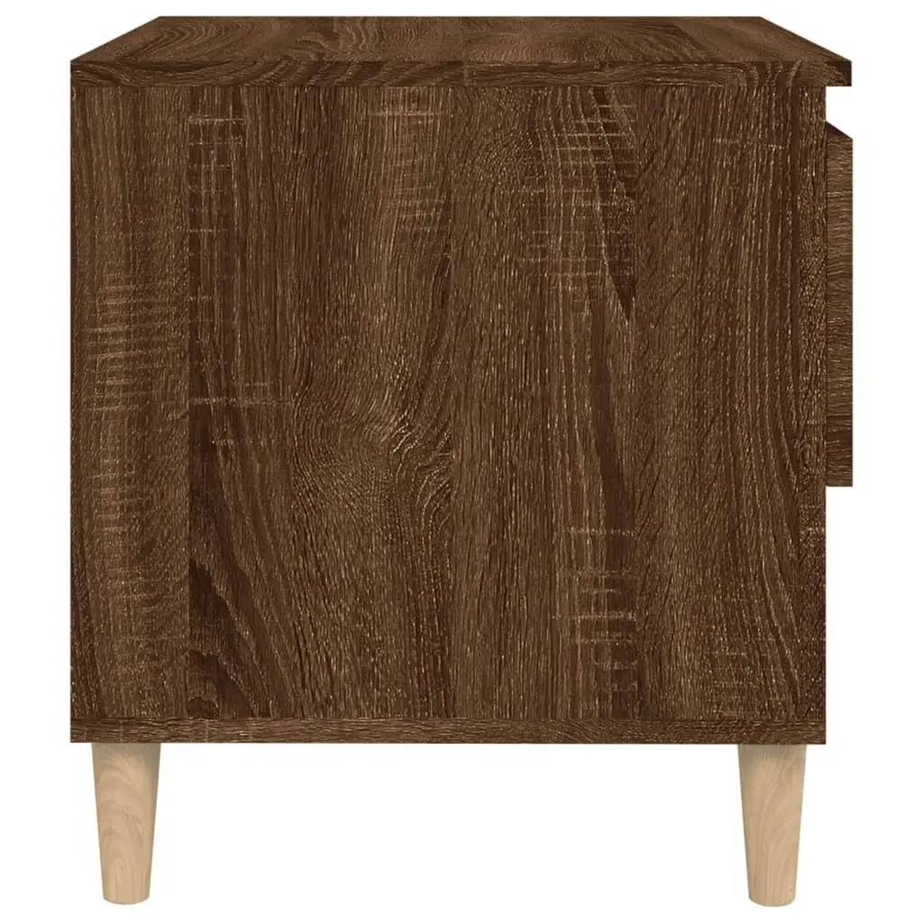 Bedside Table Brown Oak 50x46x50 cm Engineered Wood 819546