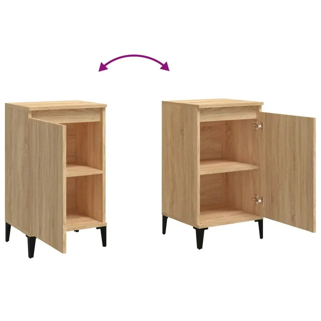 Bedside Cabinets 2 pcs Sonoma Oak 40x35x70 cm Engineered Wood 819651