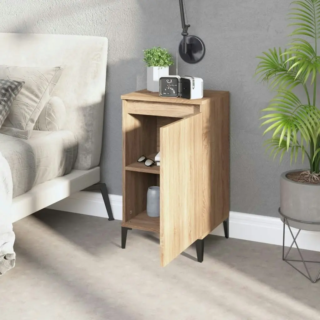 Bedside Cabinets 2 pcs Sonoma Oak 40x35x70 cm Engineered Wood 819651