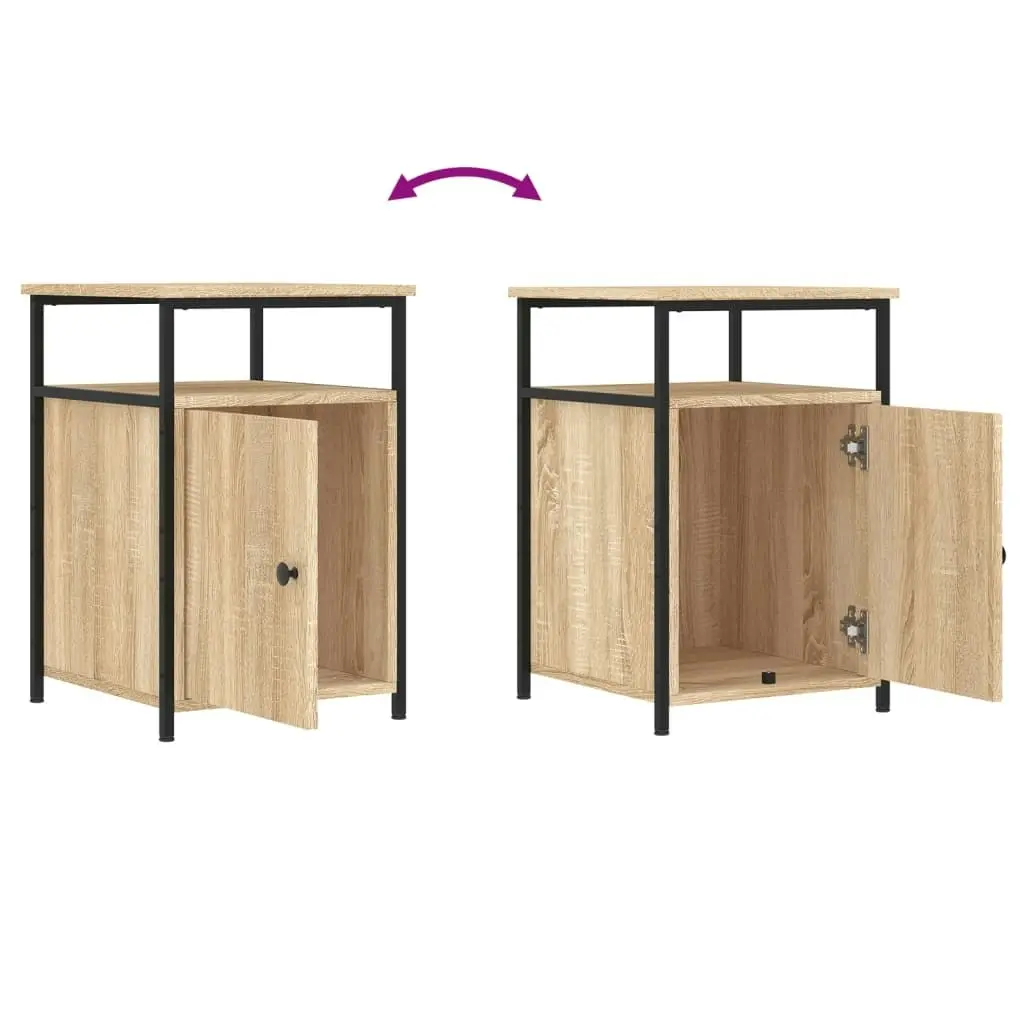 Bedside Cabinets 2 pcs Sonoma Oak 40x42x60 cm Engineered Wood 826036