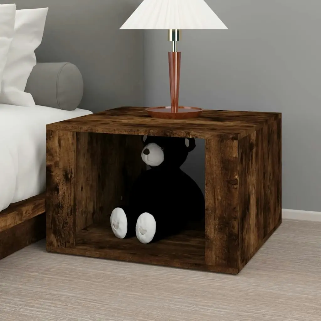 Bedside Table Smoked Oak 57x55x36 cm Engineered Wood 816557