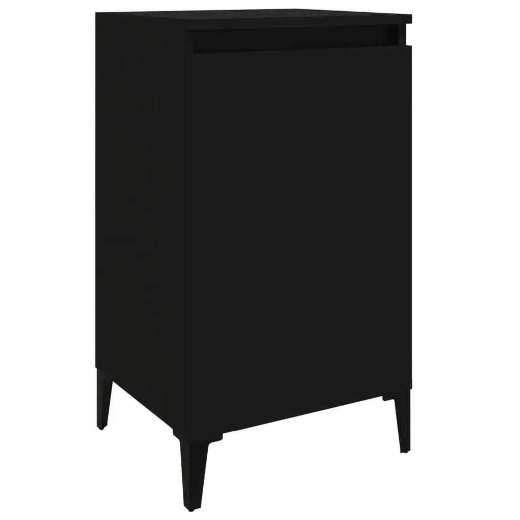 Bedside Cabinets 2 pcs Black 40x35x70 cm Engineered Wood 819647