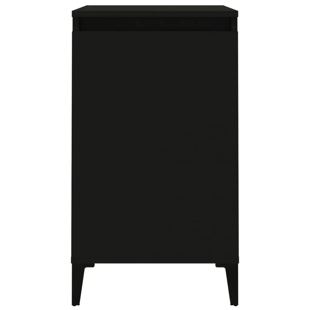 Bedside Cabinets 2 pcs Black 40x35x70 cm Engineered Wood 819647