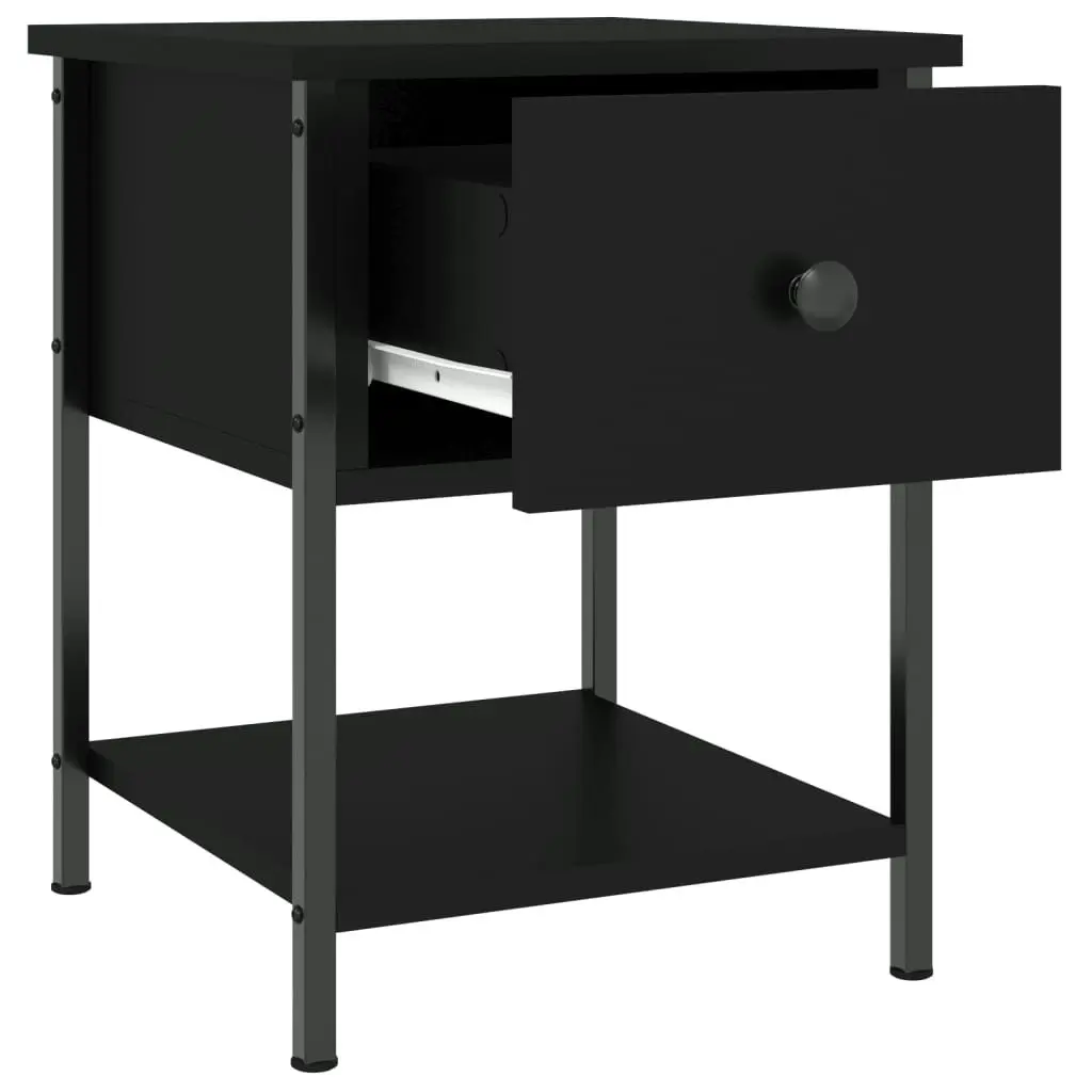 Bedside Table Black 34x35.5x45 cm Engineered Wood 825853