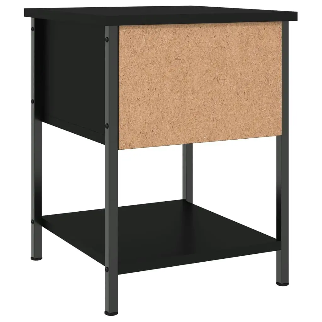 Bedside Table Black 34x35.5x45 cm Engineered Wood 825853