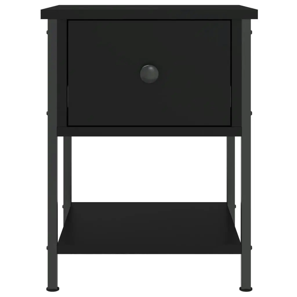 Bedside Table Black 34x35.5x45 cm Engineered Wood 825853