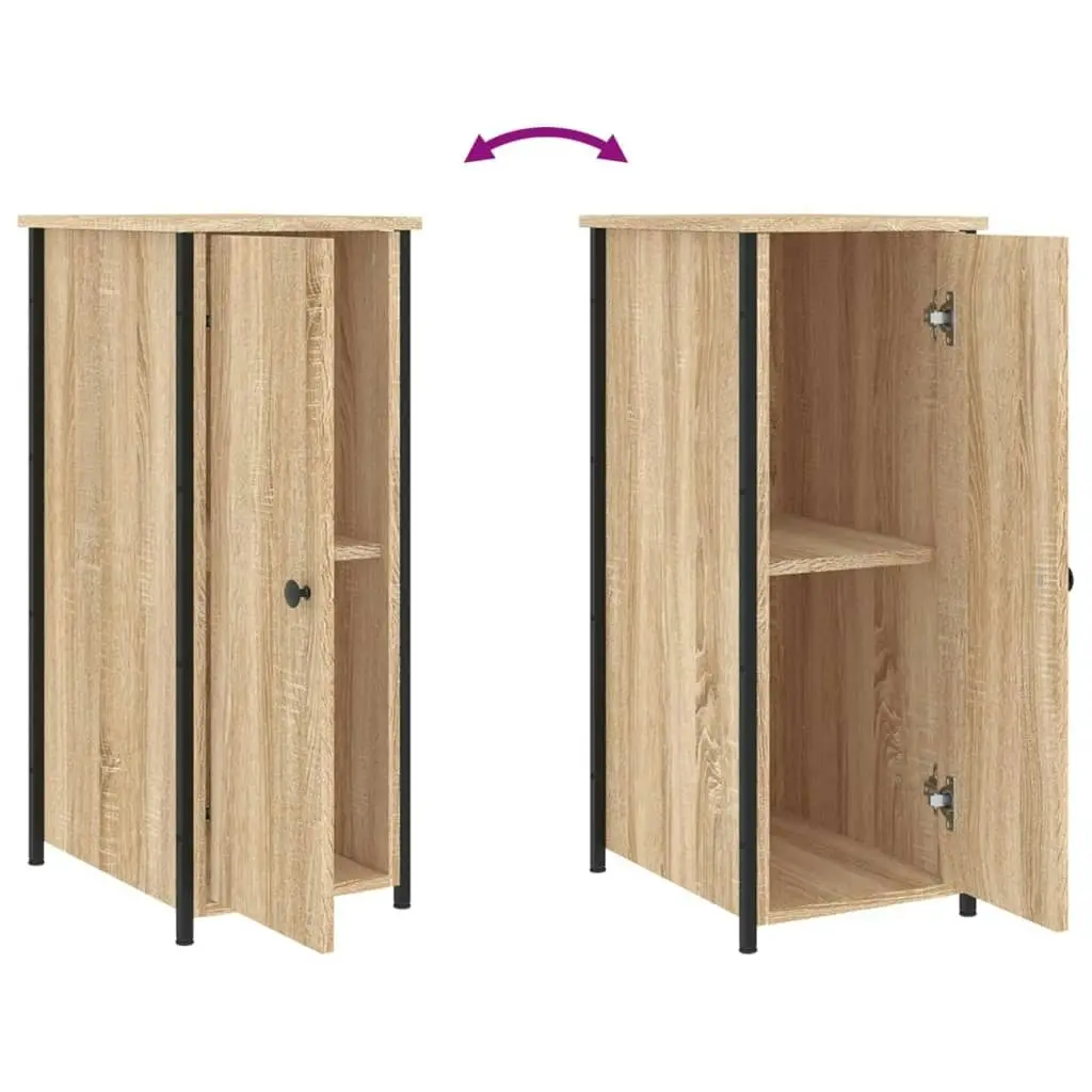 Bedside Cabinets 2 pcs Sonoma Oak 32x42x80 cm Engineered Wood 825966