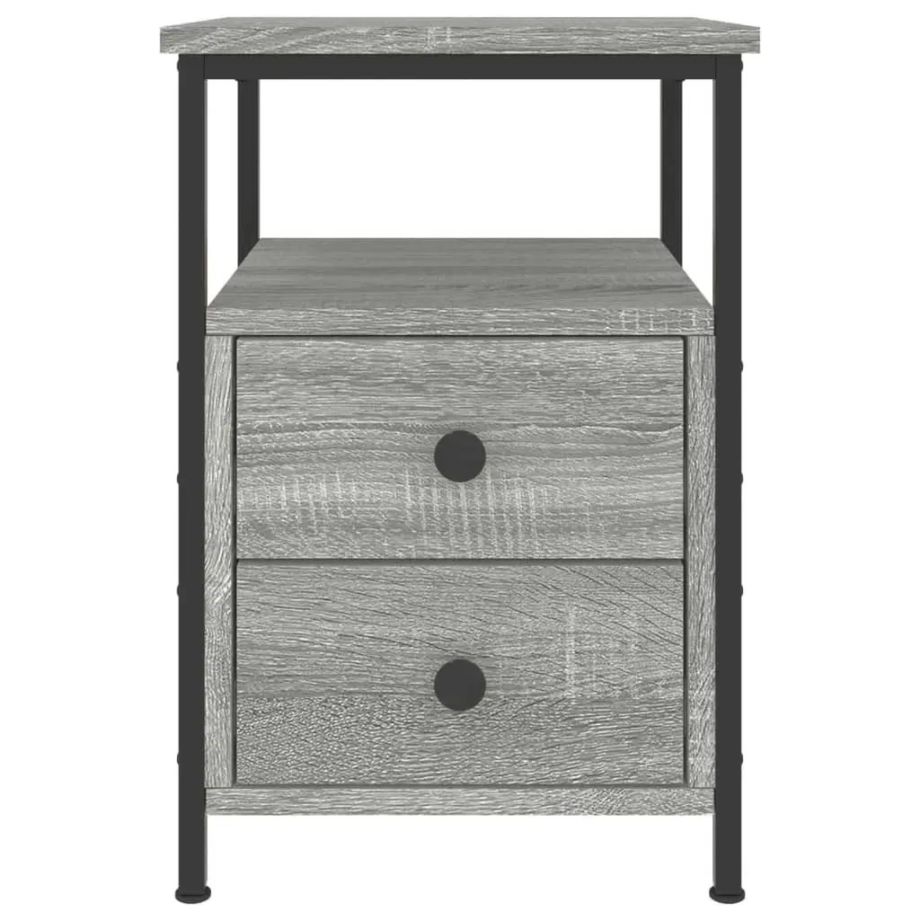 Bedside Cabinets 2 pcs Grey Sonoma 34x35.5x50 cm Engineered Wood 826020