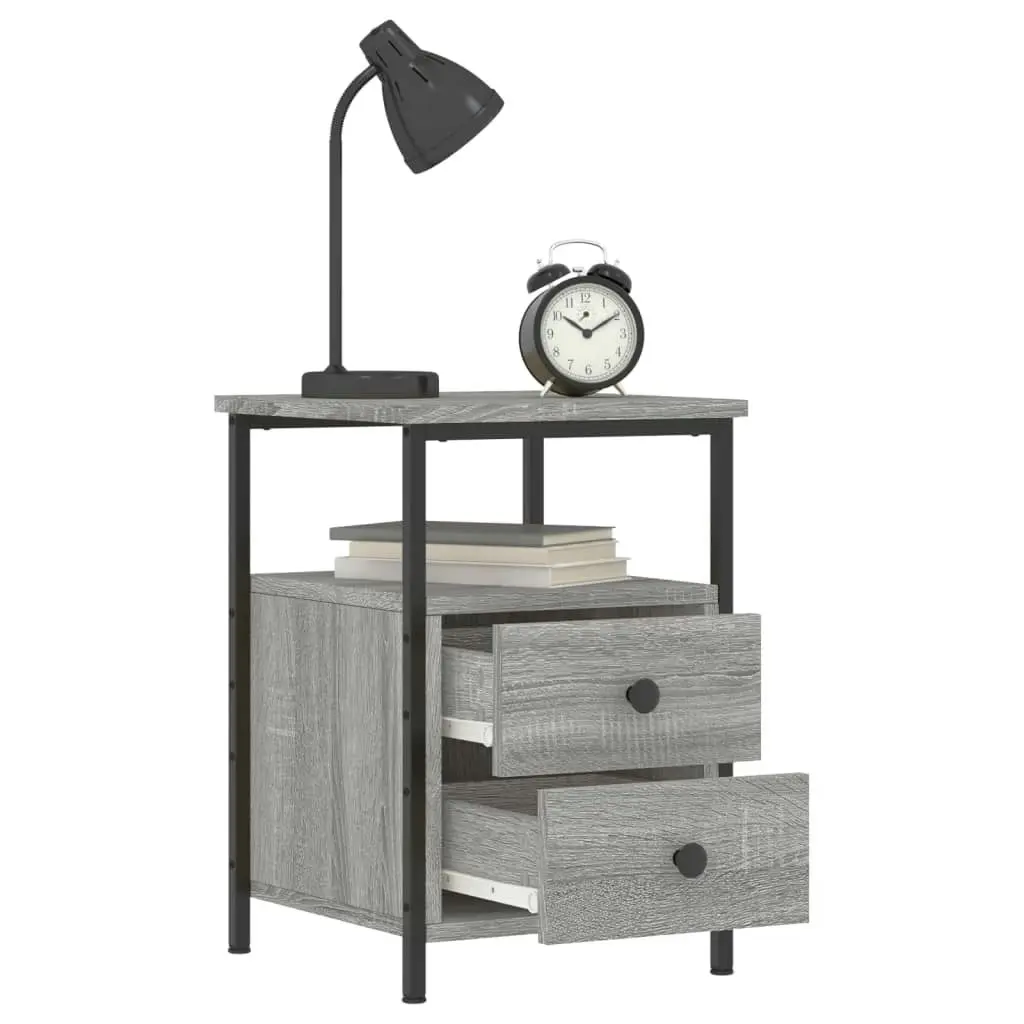 Bedside Cabinets 2 pcs Grey Sonoma 34x35.5x50 cm Engineered Wood 826020