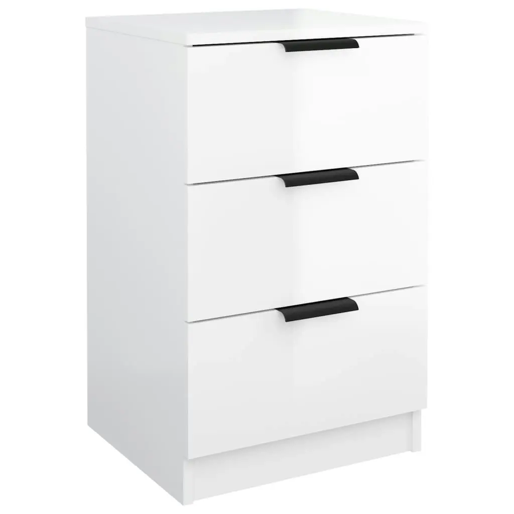 Bedside Cabinets 2 pcs High Gloss White 40x36x65 cm 811281