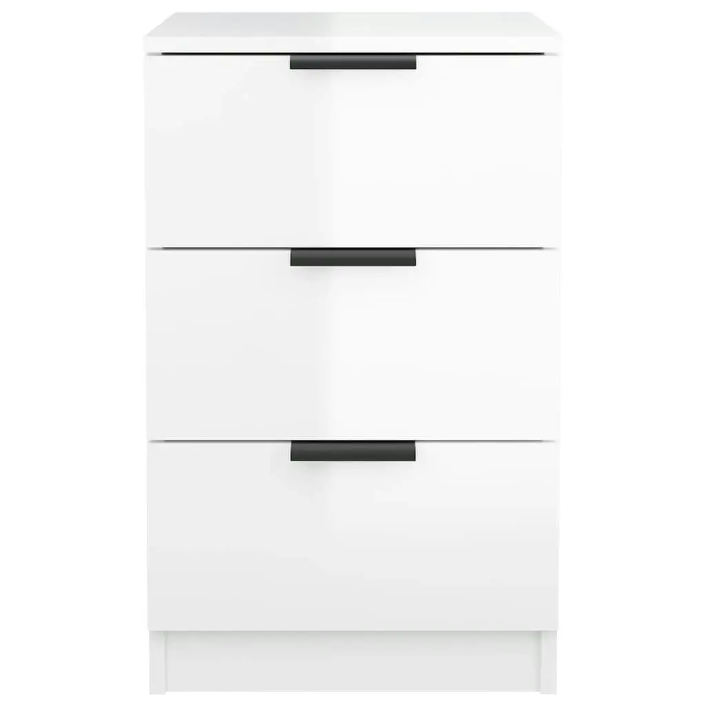 Bedside Cabinets 2 pcs High Gloss White 40x36x65 cm 811281