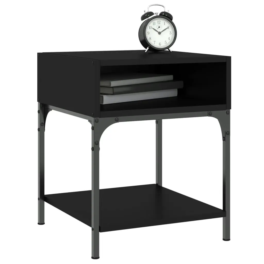 Bedside Table Black 40x41x50 cm Engineered Wood 825873