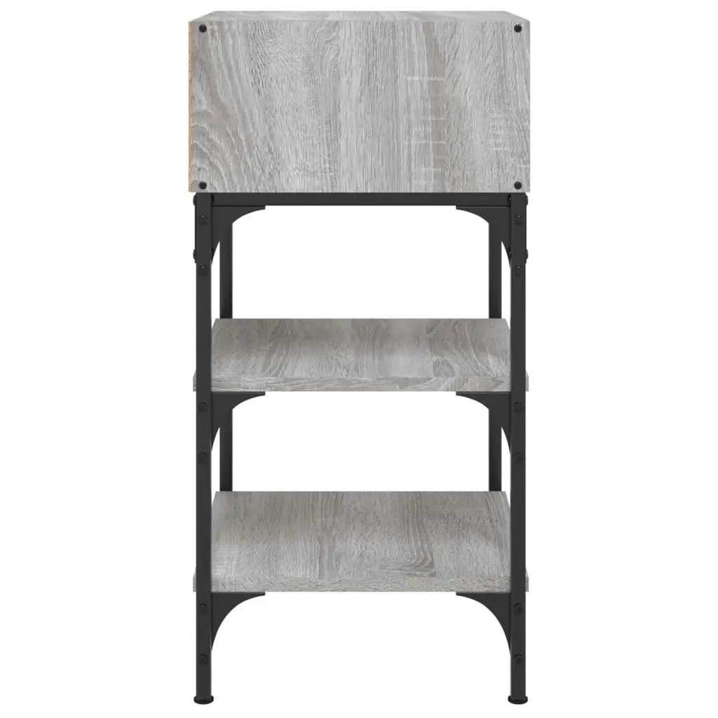 Bedside Table Grey Sonoma 35x34.5x70 cm Engineered Wood 825889