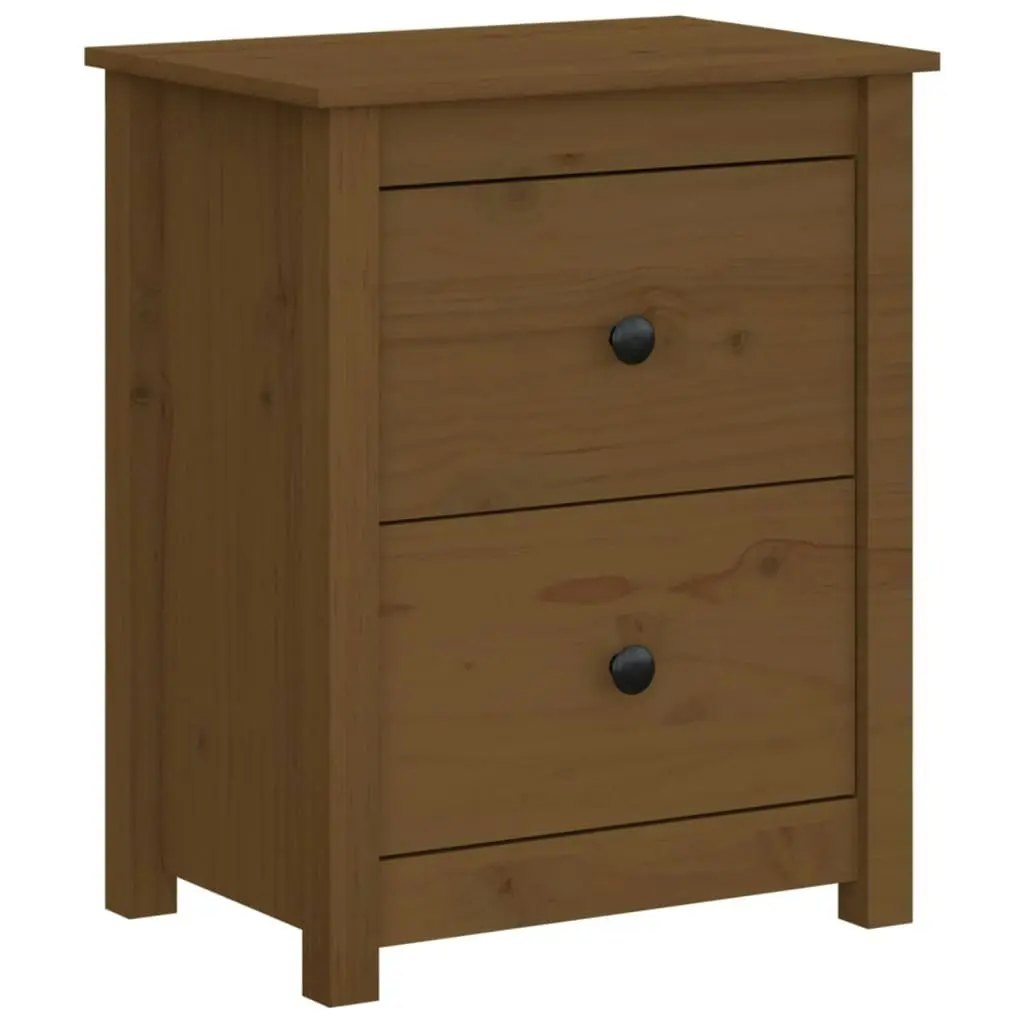 Bedside Cabinets 2 pcs Honey Brown 50x35x61.5 cm Solid Wood Pine 813686