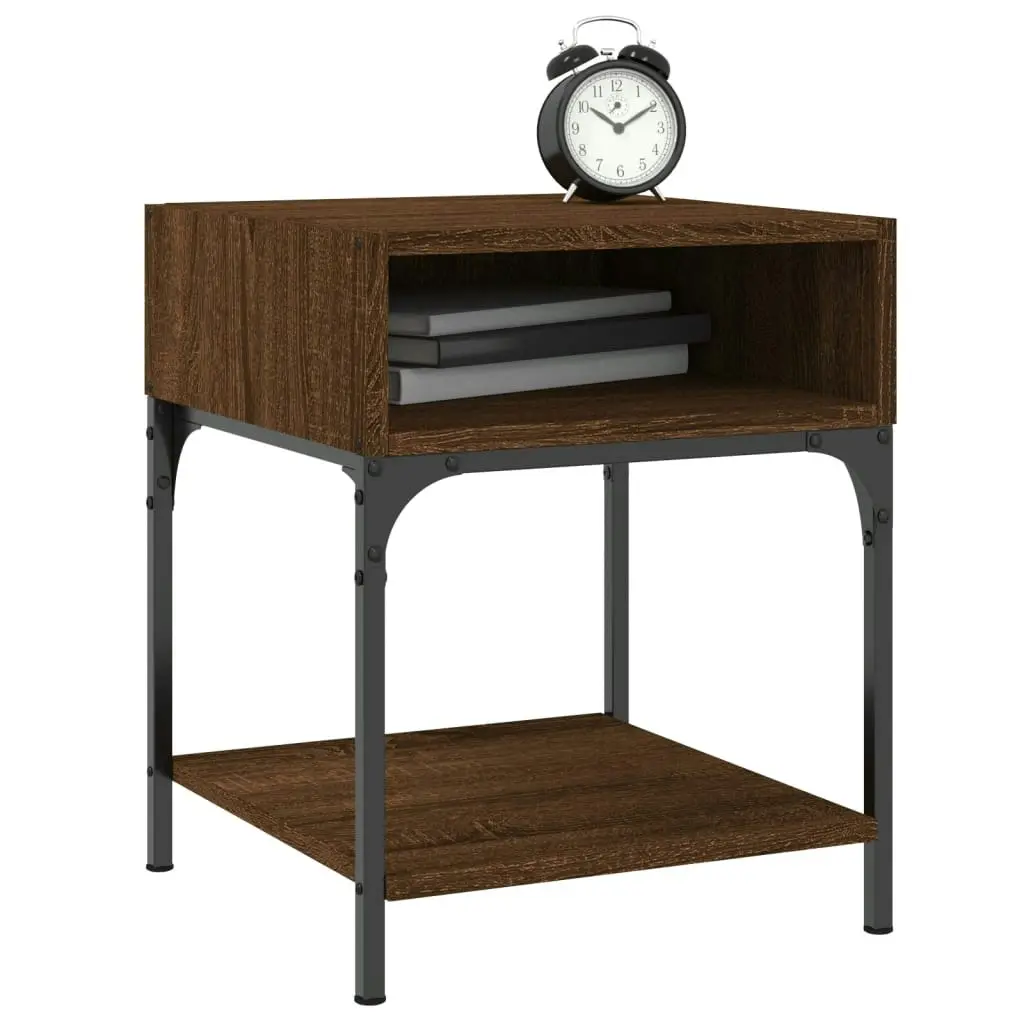 Bedside Tables 2 pcs Brown Oak 40x41x50 cm Engineered Wood 825882