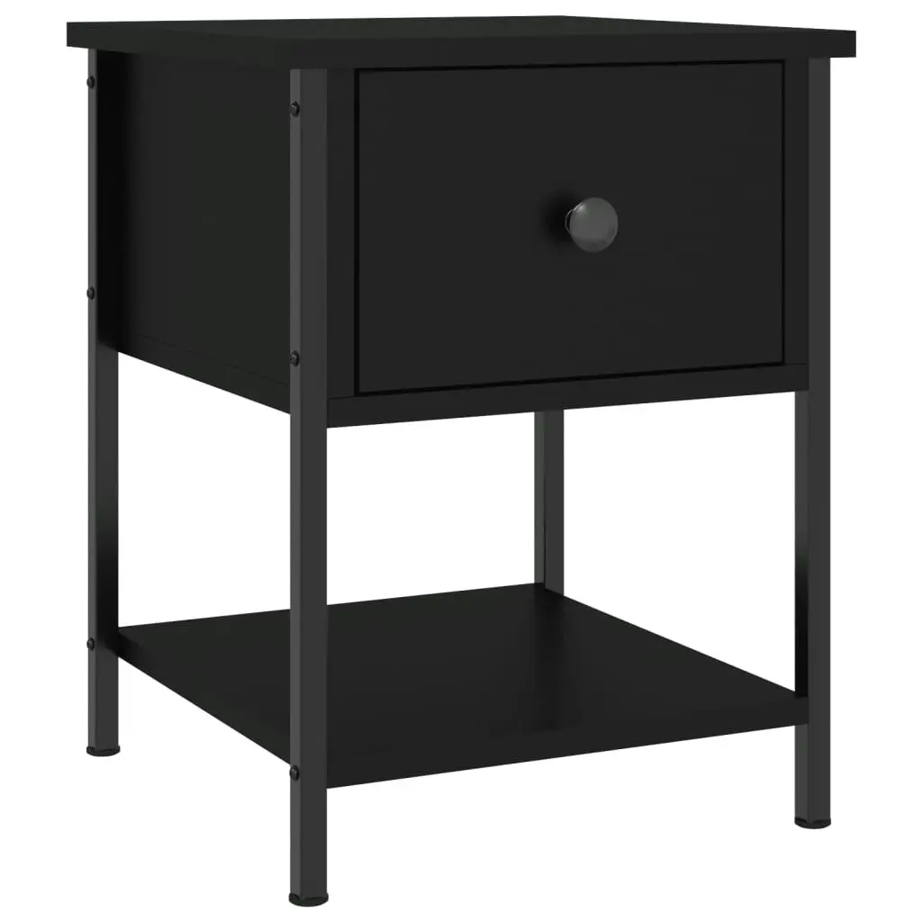 Bedside Tables 2 pcs Black 34x35.5x45 cm Engineered Wood 825854