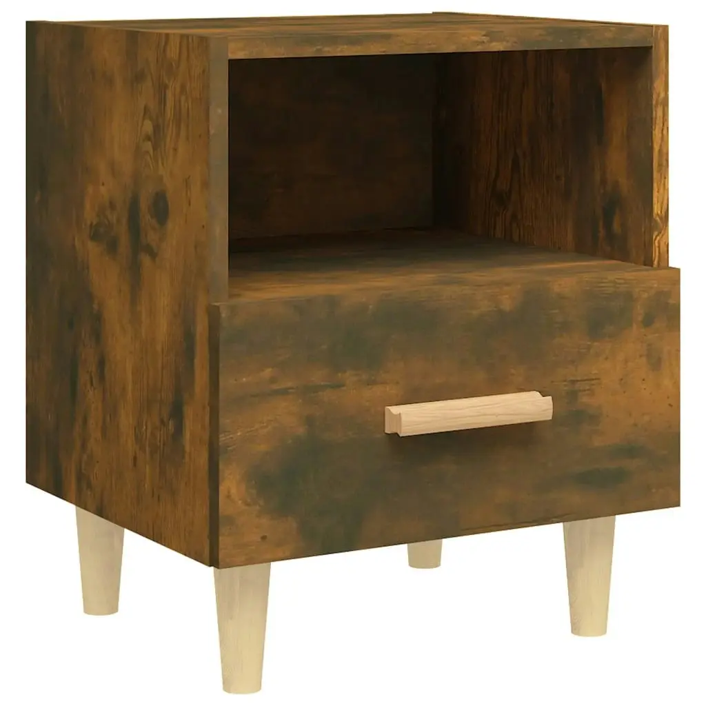 Bedside Cabinets 2 pcs Smoked Oak 40x35x47 cm 817298