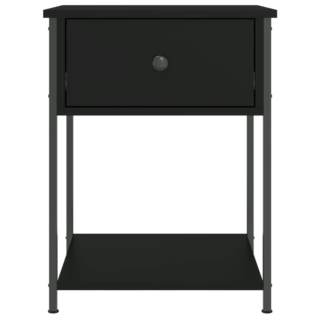 Bedside Table Black 44x45x58 cm Engineered Wood 825843