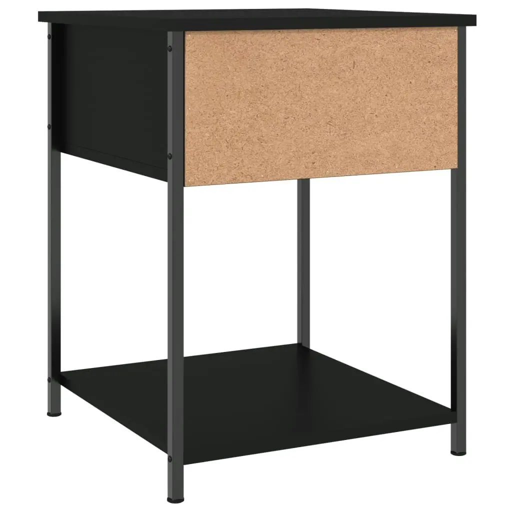 Bedside Table Black 44x45x58 cm Engineered Wood 825843