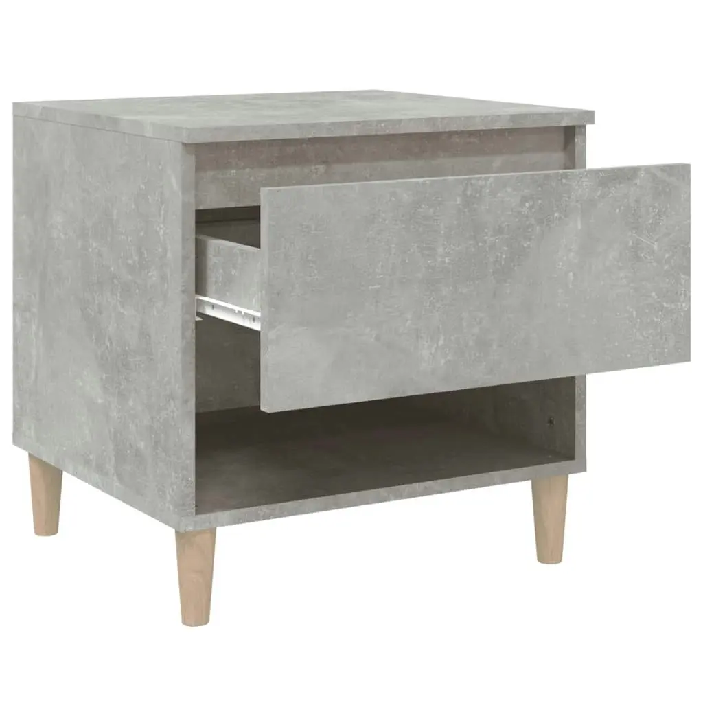 Bedside Table Concrete Grey 50x46x50 cm Engineered Wood 819540