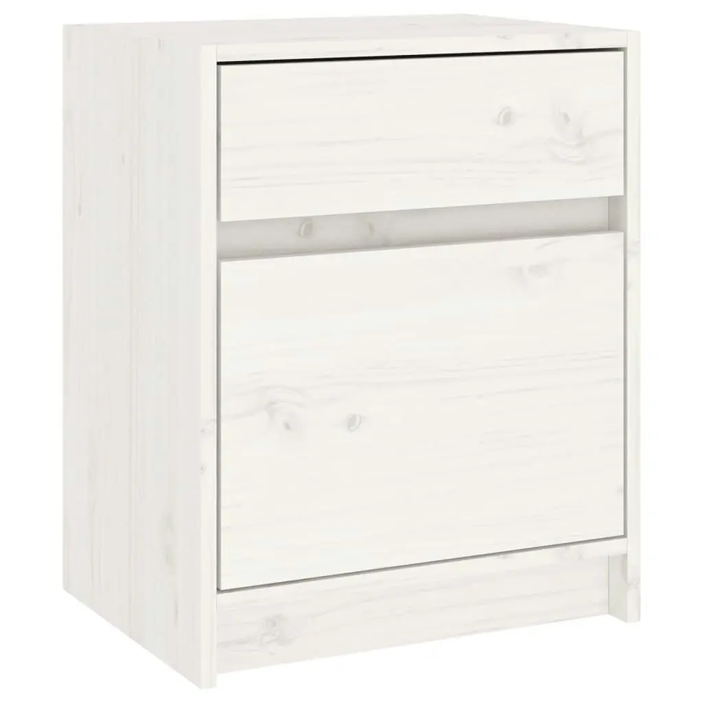 Bedside Cabinets 2 pcs White 40x31x50 cm Solid Pinewood 808126