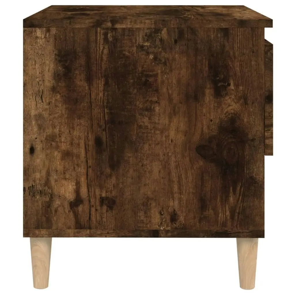 Bedside Table Smoked Oak 50x46x50 cm Engineered Wood 819542