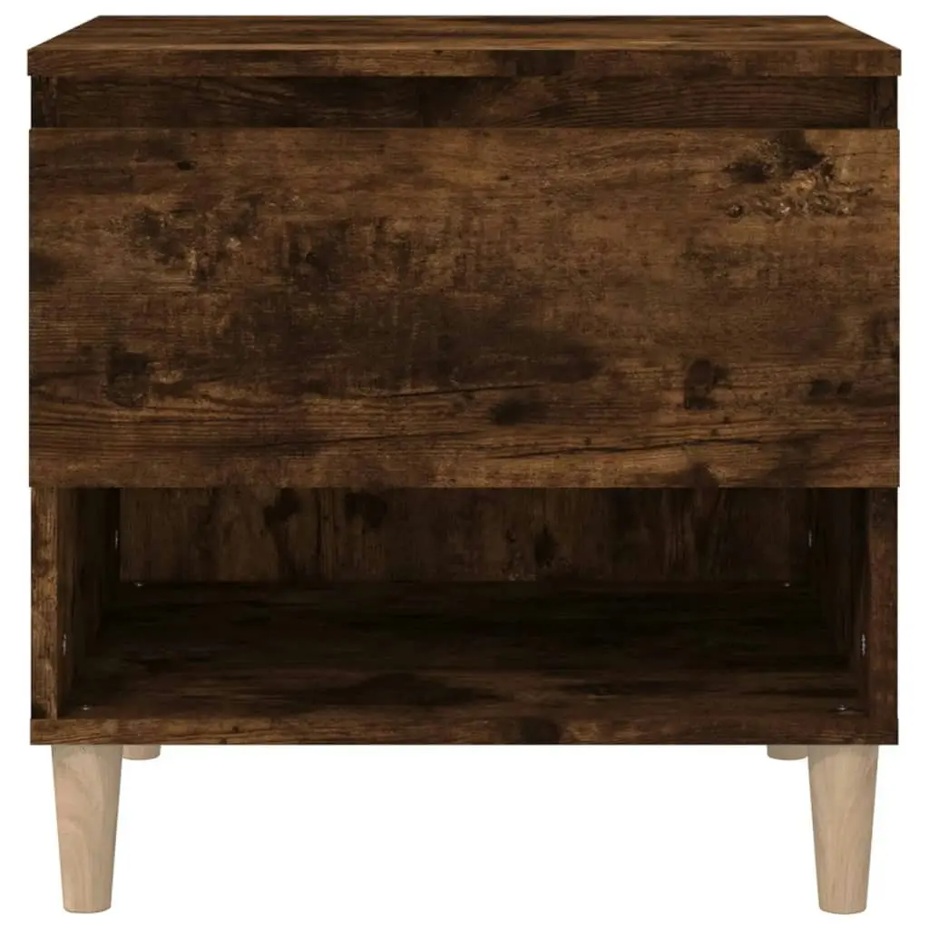 Bedside Table Smoked Oak 50x46x50 cm Engineered Wood 819542