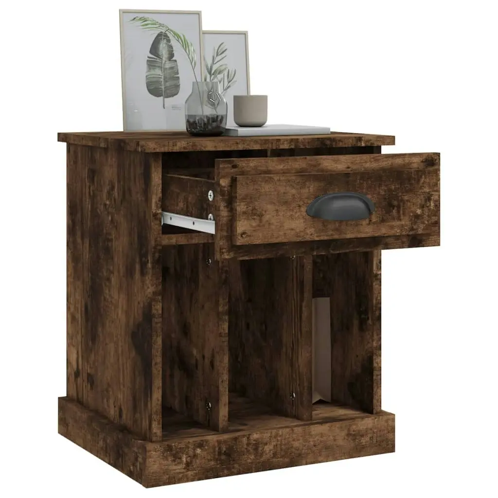 Bedside Cabinets 2 pcs Smoked Oak 43x36x50 cm 816355