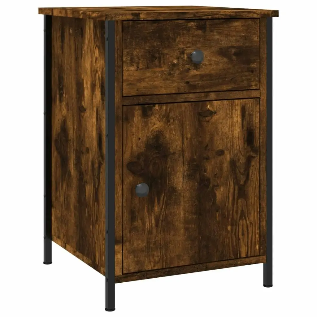 Bedside Cabinets 2 pcs Smoked Oak 40x42x60 cm Engineered Wood 825908