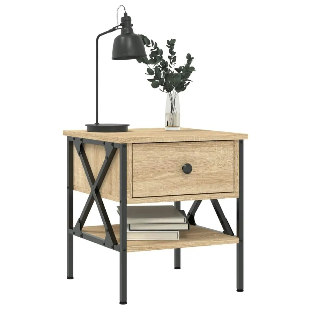 Bedside Table Sonoma Oak 40x42x45 cm Engineered Wood 825955