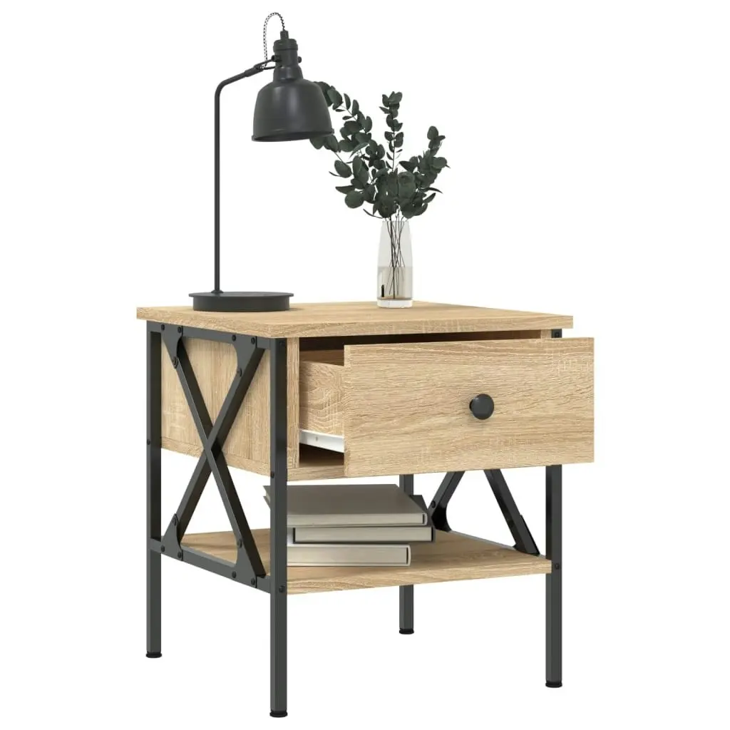 Bedside Table Sonoma Oak 40x42x45 cm Engineered Wood 825955