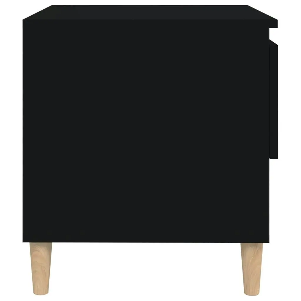 Bedside Table Black 50x46x50 cm Engineered Wood 819534