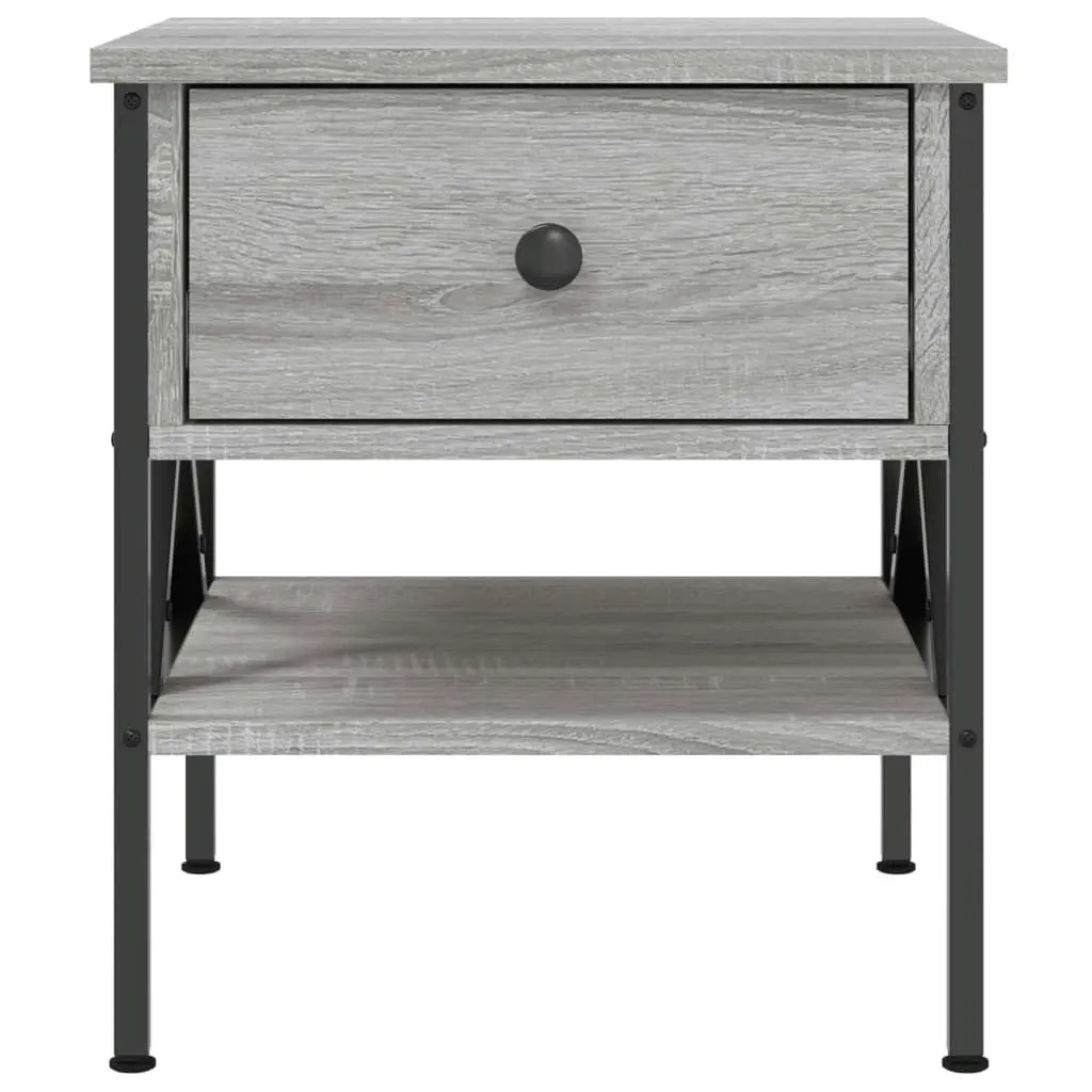 Bedside Table Grey Sonoma 40x42x45 cm Engineered Wood 825959