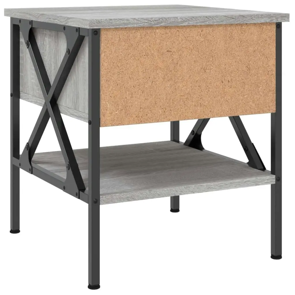 Bedside Table Grey Sonoma 40x42x45 cm Engineered Wood 825959